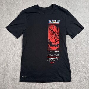 Nike LeBron James Shirt Mens Medium Dri-FIT Strive For Greatness Akron Ohio